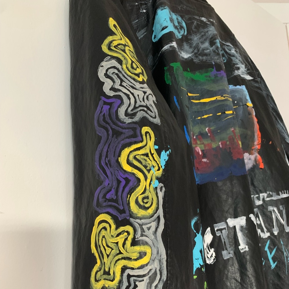 Hand painted Zara men’s jacket - Picture 2 of 6